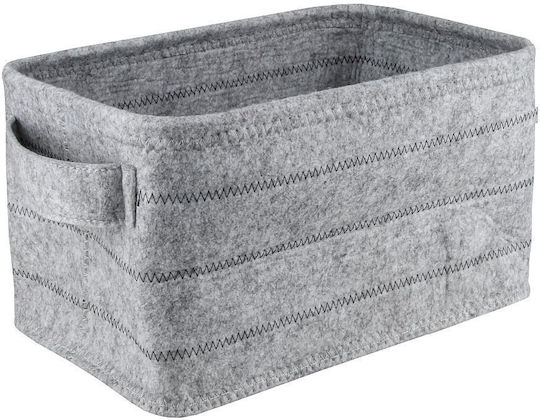 Kleine Wolke Storage Basket Fabric Gray 30.5x18x20cm 1pcs