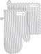 Easy Home Kitchen Gloves Set Fabric Gray 1pcs