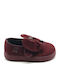 Balerini copii cu închidere Hoop & Loop Material textil Burgundy