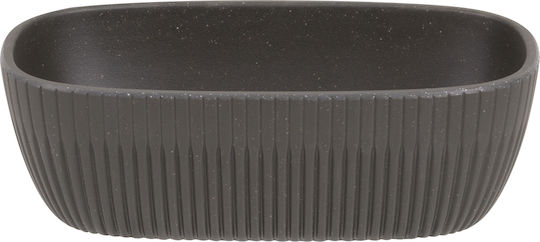 GTSA Serving Bowl Round made of Melamine Black with Diameter 17.6cm 6pcs