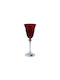 Domumart Set de pahare pentru Vin Alb din Cristal în Culoarea Roșu Cu picior 185ml 6buc