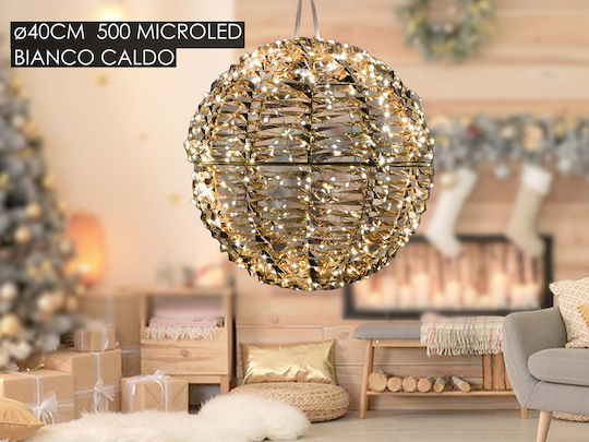 General Trade Изпълнена със Светлина Висяща Златиста Топка 500 Led 40 См