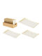 JK Home Decoration Weihnachtliche Teller Glas Gold L14xB10cm.