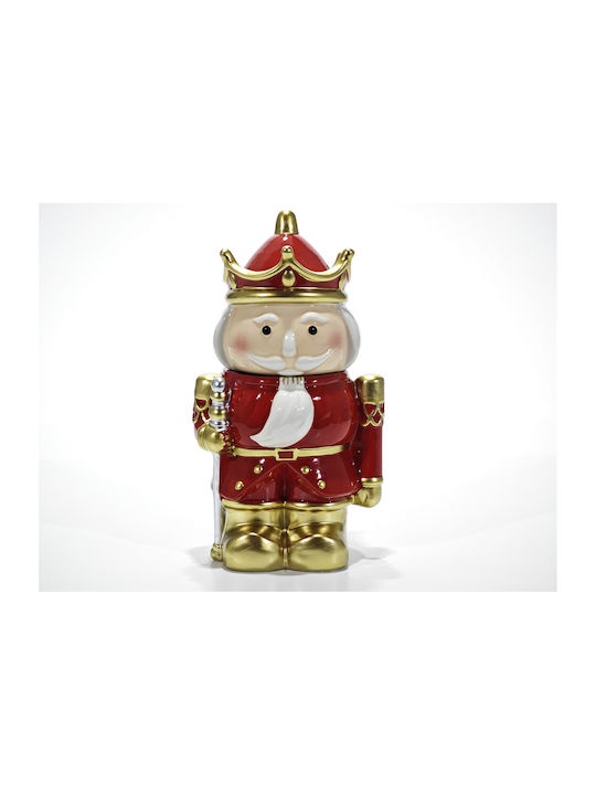 General Trade Christmas Cookie Jar Porcelain Red L29xW16xD10cm.