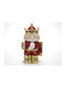 General Trade Christmas Cookie Jar Porcelain Red L29xW16xD10cm.
