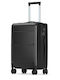 Nautica Cabin Travel Suitcase Hard Black with 4 Wheels Height 55cm