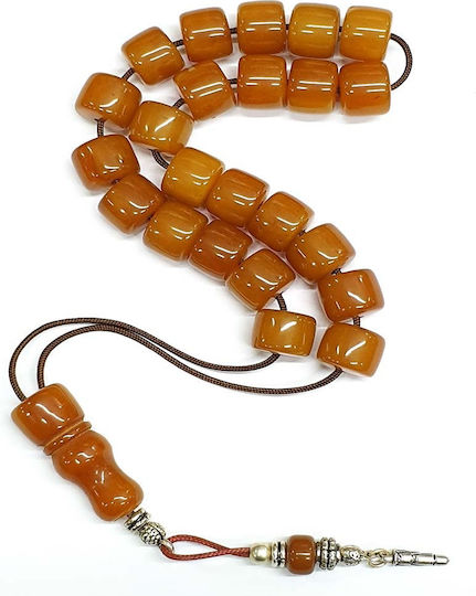 Roloi Komboloi Resin Worry Beads with 23 Beads Honey 33cm