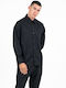 Langärmeliges Overshirt Schwarz