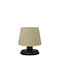Heronia Table Lamp for Socket E27 with Beige Shade and Black Base