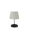 Heronia Table Lamp for Socket E27 with White Shade and Black Base