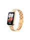 Метална Кайшка За Часовник Три Мъниста Redmi Band 2 Xiaomi Smart Band 8 Active Розово Злато