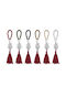 Tatu Moyo Handmade Hanging Lucky Charm Pomegranate Silver 2026 16cm 6pcs (Various Colors)
