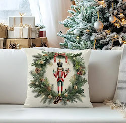 By Queen Limited Festive Edition Față De Pernă Nutcracker Wreath Cu Brazi Și Conuri 45x45cm By Queen Limited Festive Edition Față De Pernă Nutcracker Wreath Cu Brazi Și Conuri 45x45cm