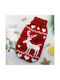 Weihnachtlicher Strickpullover Rentier Rot 45cm Rückenlänge