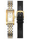 Jcou Women's Watch 15.2mm Battery with Black Metal Bracelet