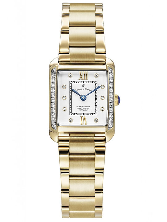 Jacques Du Manoir Women's Watch with Gold Metal Bracelet
