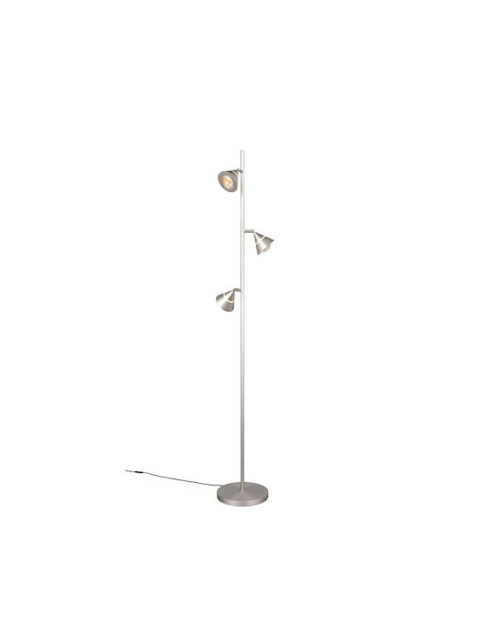 Trio Lighting Romeo Floor Lamp H150xW25cm. Gray