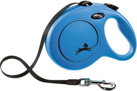 Flexi Foldable Dog Leash/Lead Strap Classic Tape in Gold color 8m up to 50kg