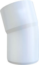 Drivaplast Pipe Elbow Fitting Curved Drainage PVC White Φ100 15º Open