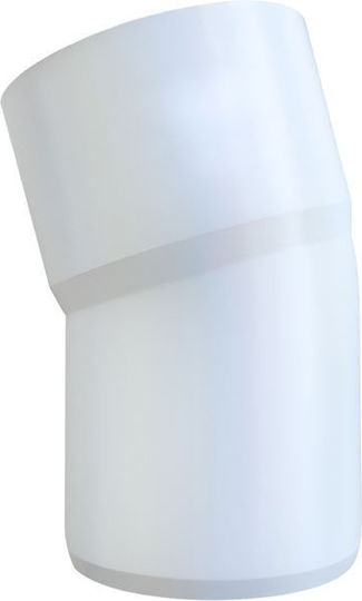 Drivaplast Гония Извита Канализационна PVC Бяла Ф100 15º Отворена