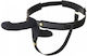 Schwarzer Doppelter Dildotyp Strap-Ons für Paare mit Gurtzeug & Kabelloser Funktion Hidden Desire Inferno Doppel Vibrator Lust Penis Strap-On Schwarz 14cm