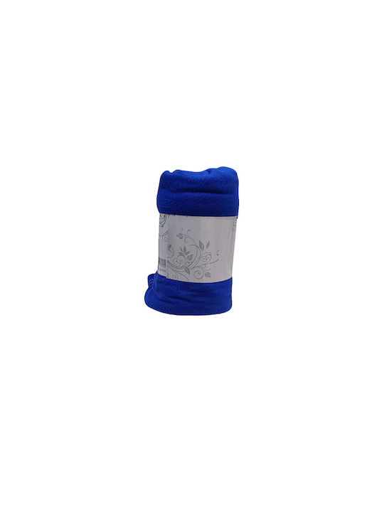 Marwa Κουβέρτα Fleece Διπλή 200x230εκ. Μπλε Ρουά