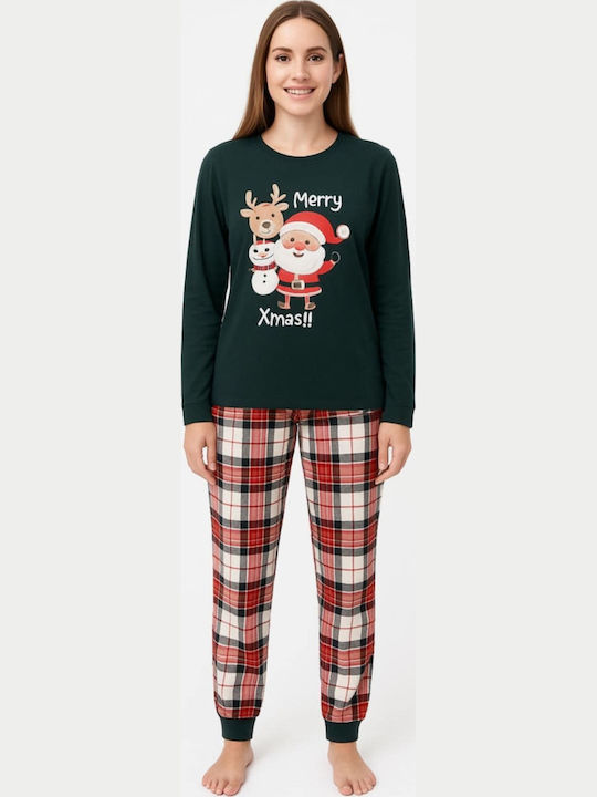 Little Unicorn Winter Women's Pyjama Set Green