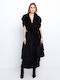 Damen Schwarz Cape
