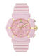 Versace Real Active Herrenuhr Batterie mit Rosa Kautschukarmband