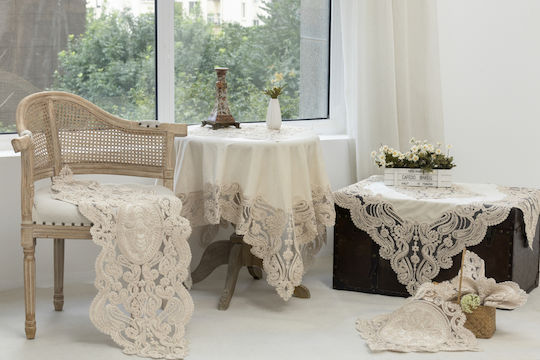 Liolios Home Τραπεζομάντηλο Λινό Beige 67x170εκ.