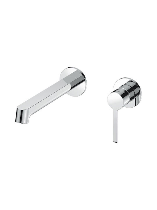 Cora Built-in Faucet Mixer for for Bathroom Sink Silver