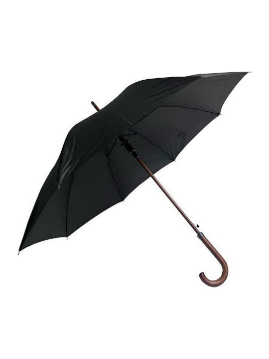 Kevin West Automat Umbrelă de ploaie cu baston de mers pe jos Neagră