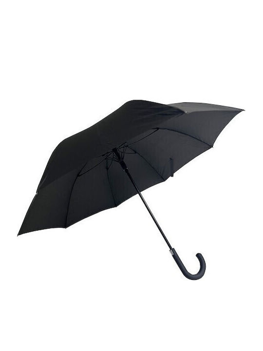 Kevin West Automatic Umbrella with Walking Stick Black