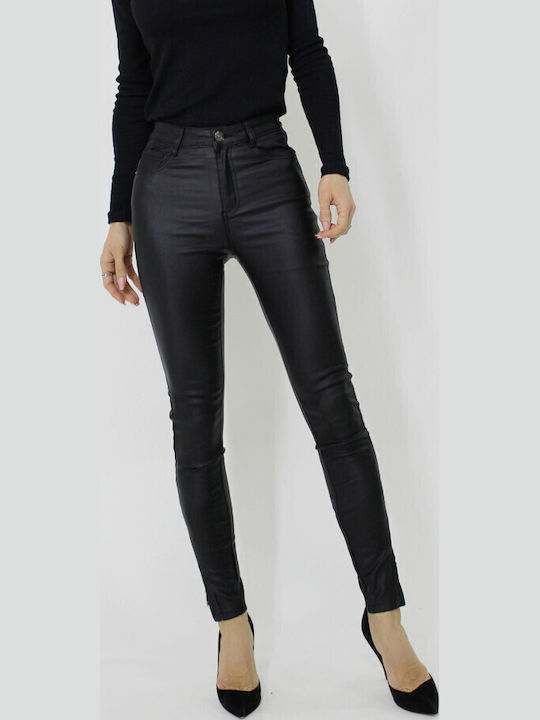 Dama Tesatura Pantaloni Push-up cu Croială Skinny Black