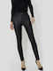 Dama Tesatura Pantaloni Push-up cu Croială Skinny Black