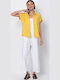 Women's Short Sleeve Shirt Yellow