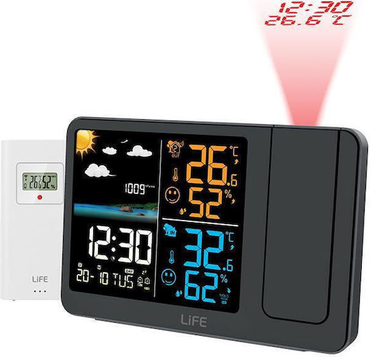 Life Project Wireless Digital Weather Station Tabletop Black