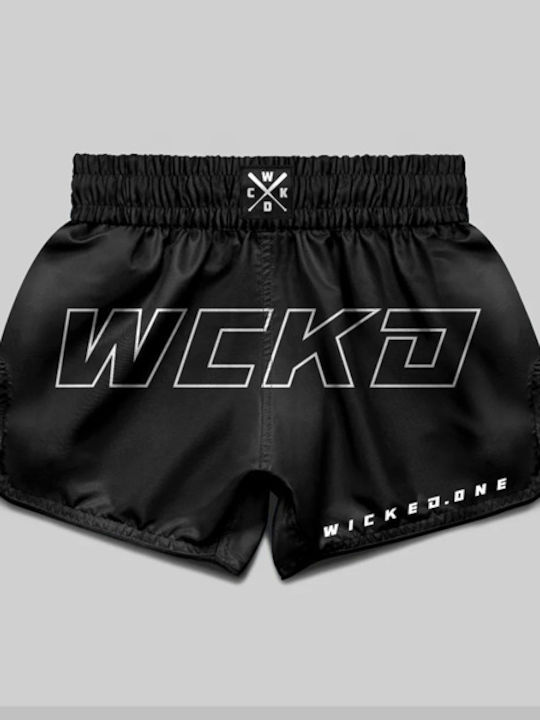 Wicked1 Ανδρικό Σορτσάκι Kick/Thai Boxing Μαύρο