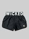 Wicked1 Ανδρικό Σορτσάκι Kick/Thai Boxing Μαύρο