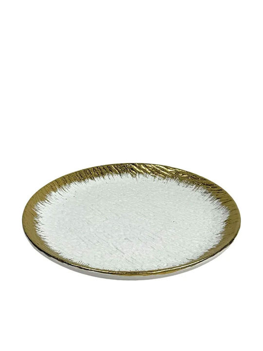 Marhome Platou Decorativ Rotundă Ceramică Albă 1buc 29x2buc