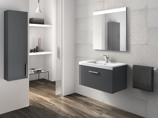 Roca Square Led Bathroom Mirror with Metal Frame 80x80cm