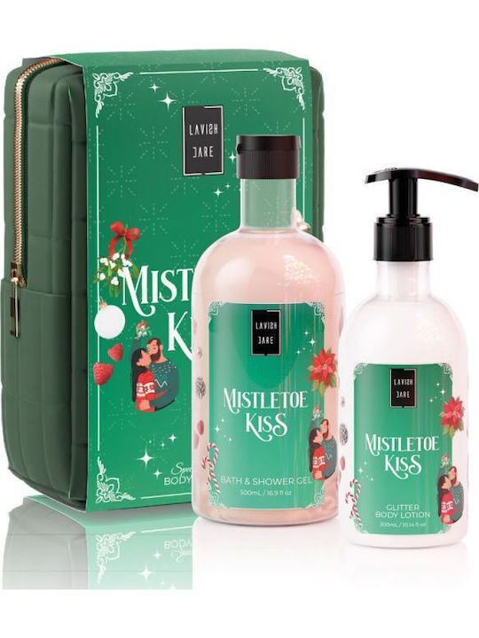 Lavish Care Mistletoe Kiss Skin Care Set for Brightening Body Cleaning & Moisturizing 2 Pieces