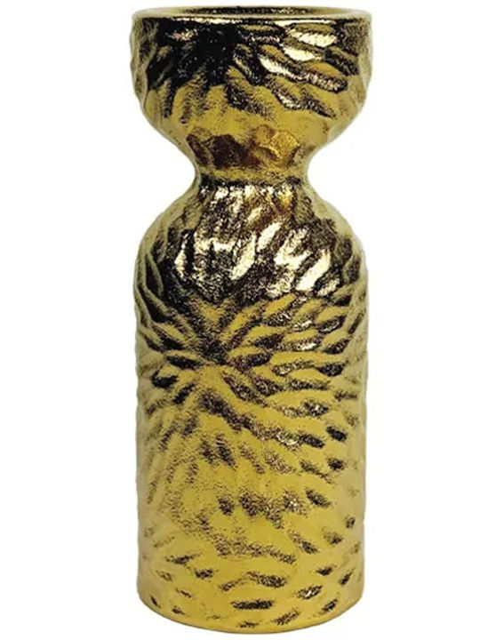 Marhome Kerzenhalter Keramik in Gold Farbe 25.4cm 1Stück