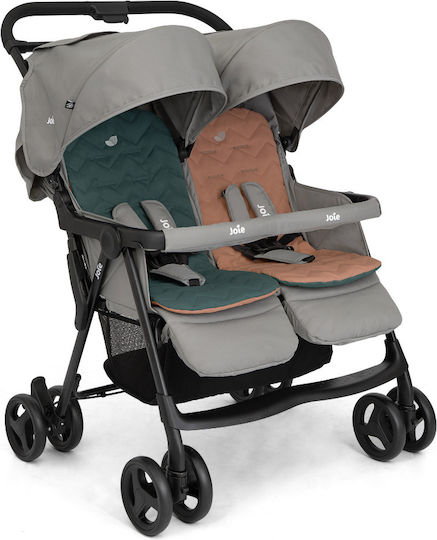 Joie Aire Twin Pebble Cărucior dublu Potrivit pentru Nou-născut Gri 12kg