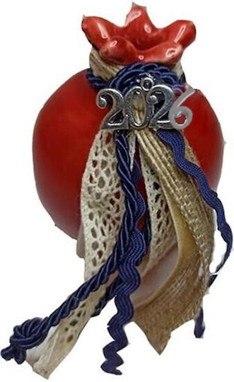 Dream Handmade Hanging Lucky Charm Pomegranate Red Ceramic 2026 8x8cm 1pcs