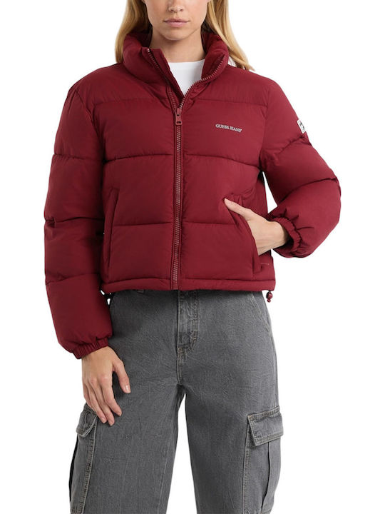 Guess Crop Γυναικείο Puffer Μπουφάν για Χειμώνα...