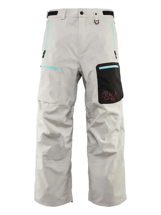 Thirty two I-008384-1050 Ανδρικό Παντελόνι Σκι & Snowboard Ασημί