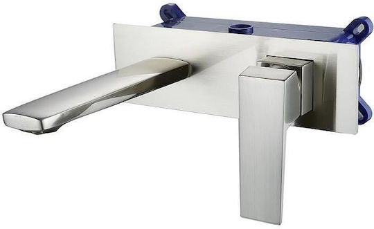 Inter Ceramic Set Mixer & Gură Îngropată pentru Lavabo Argintiu 6988354270345