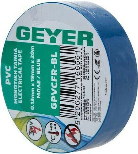 Geyer Insulation Tape 19mm x 20m Blue