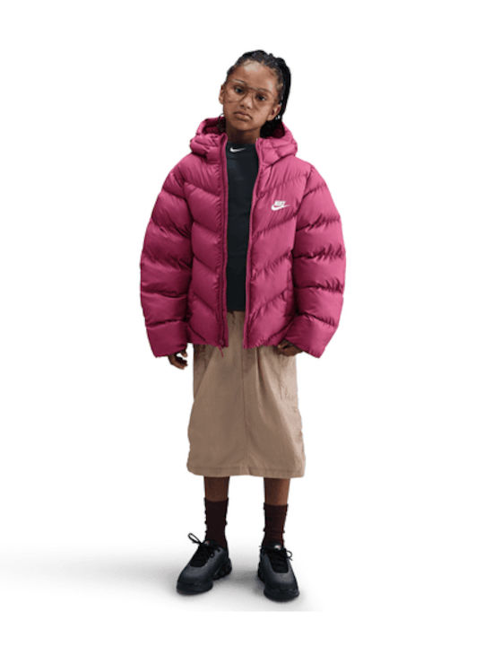 Nike Puffer Kids Sports Short Jacket with Hood ...